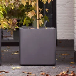 Elho Kruka Pure Soft Brick Med Hjul 39x39 Cm, Grå