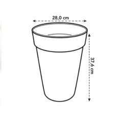 Elho Hög Kruka Loft Urban Rund 28 Cm, Antracit -Hot Sale Wexthuset Store kruka loft urban rund hog 28 cm antracit skiss