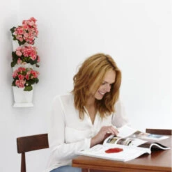 Minigarden Corner Vertikalodling, Terrakotta -Hot Sale Wexthuset Store minigarden vertical med krukvaxter i horn pa vaggen