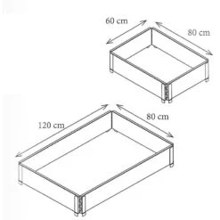 Odlingslåda Pallkrage, Natur 60x80cm -Hot Sale Wexthuset Store pallkrage skiss