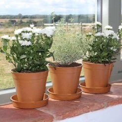 Bambukruka 15 Cm Terrakotta, 5-pack -Hot Sale Wexthuset Store planteringskrukor och fat i bambu terrakottafarg